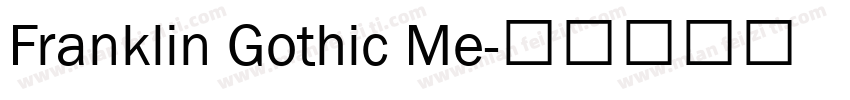 Franklin Gothic Me字体转换